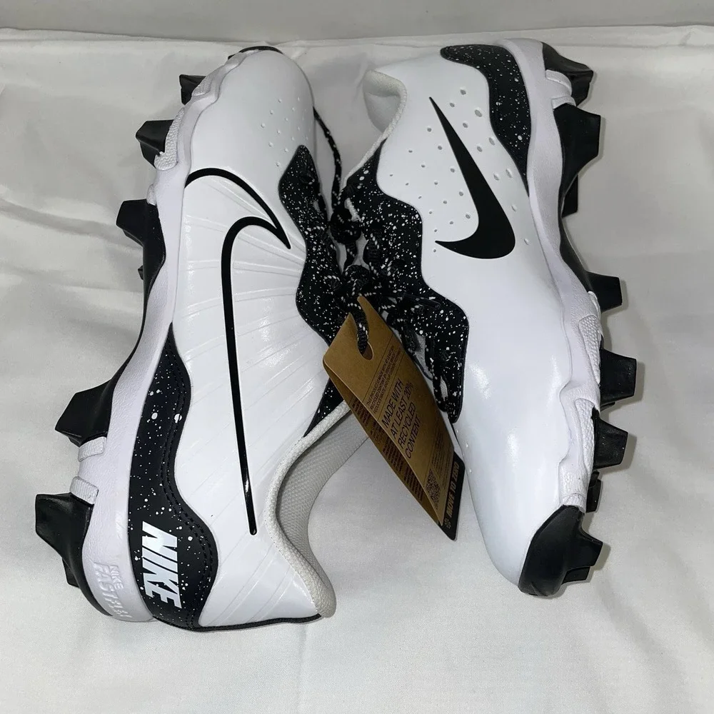 Nike Alpha Huarache 4 Keystone DJ6524-106 Black White Cleats Mens Size 10